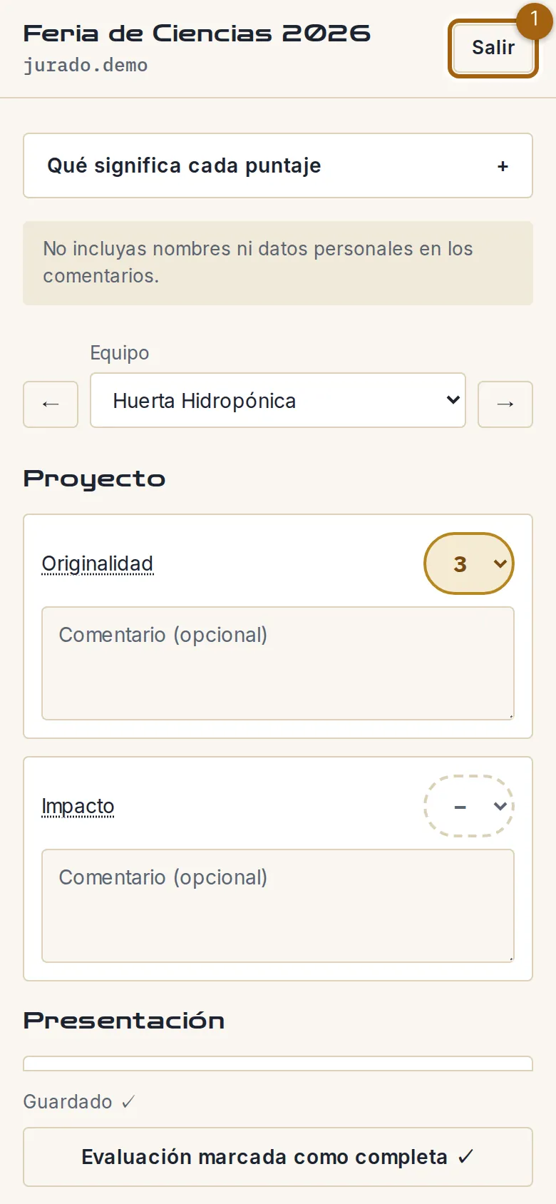 Captura del paso 8: Salí al terminar
